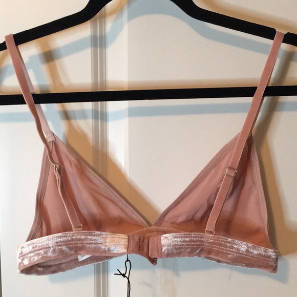 Crushed Pink Velvet Bralette - Picture 5 of 8